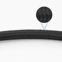 Tuyau tressé EPDM noir FANSKI 12 mm 1/2 femelle x 1/2 femelle, connecteur flexible moderne pour alimentation en eau de salle de bain
