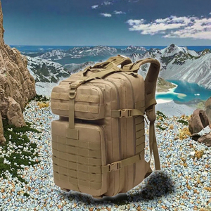 Tactical Backpack 36-56L MOLLE System Nylon Softback Unisex Zipper Closure Webbing Straps Interior Pocket - Product Image 3