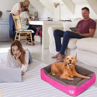 Lavable Confortable Sécurité Pet Canapé Extra Ferme Coton Respirant Rectangle Nid Chiot Sac De Couchage Coussin Chien Lit