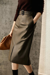 Gonna donna donna donna donna donna in pelle corta Mini matita alta a vita alta per donna <span class=keywords><strong>Micro</strong></span> ufficio cerniera gonna elegante Midi - Product Image 6