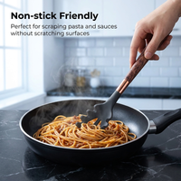 Fourchette à pâtes en silicone de qualité alimentaire supérieure, passoire à spaghetti, cuillère de service pour nouilles, sans BPA, résistante à la chaleur 446 ° F OEM ODM FDA