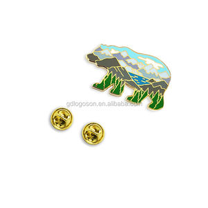 Insignia de <span class=keywords><strong>Alaska</strong></span> de Esmalte Suave, Recuerdos Personalizados, Insignia de Animal, Insignia de Oso Polar de <span class=keywords><strong>Alaska</strong></span>, Pin Metálico - Product Image 2