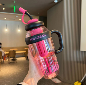 Vaso Ice Boss de gran capacidad-Taza de paja gigante de alta estética con Infusor de té para mujeres, taza de plástico portátil para té de flores - Product Image 6