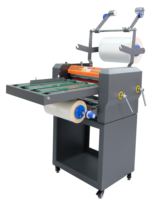 Machine à plastifier à chaud à rouleaux automatique de taille mini de 335mm pour la stratification multi-matériaux, y compris les plastiques et les feuilles