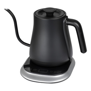Hervidor de cuello de cisne de acero inoxidable con control de temperatura eléctrico para café de goteo con tapa y base giratoria de 360 grados - Product Image 4