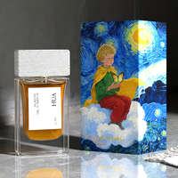 Flacons de parfum à fond épais avec logo personnalisé de 30ml 50ml Flacons de parfum en verre de parfum plat carré clair Bouchon en bois blanc/noir