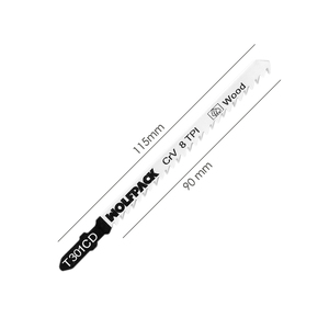 Lame lunghe per seghetto alternativo per legno, taglio medio, 5 pezzi. Lama in Cromo Vanadio 58. Attacco a T Universale - Product Image 2