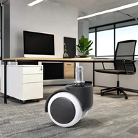 Roue de chaise de bureau au design moderne roulettes de meubles de 2 pouces frein pivotant personnalisable en plastique PU pour salle de bain vente en gros