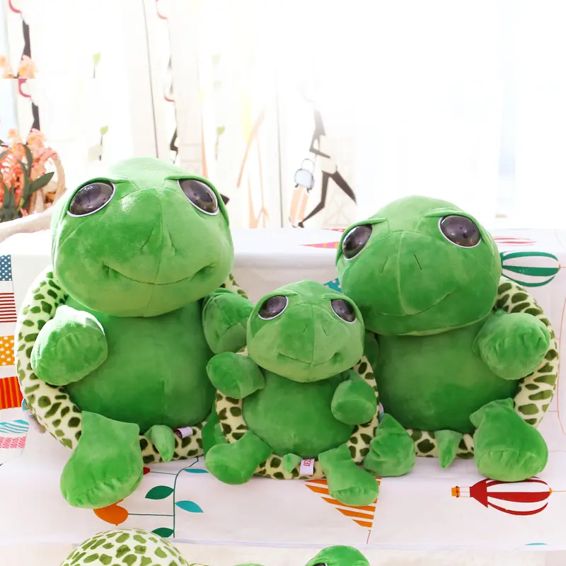 Precio bajo tortugas de peluche suave ojos grandes Animal al por mayor tortuga personalizada muñeco de peluche tortuga juguete para niños