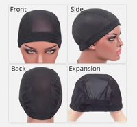 Gorros para Pelucas Tallas S M L, Gorro de Malla Elástica de Nailon para Pelucas de Cabello Humano en 3 Colores