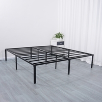 Cadre de lit double en métal de qualité supérieure pour dortoir, grand lit double de luxe, ferme, facile à assembler, pour chambre à coucher