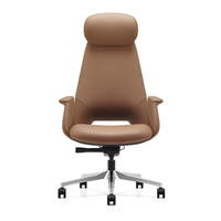 Chaise de bureau de direction haut de gamme avec dossier haut, hauteur réglable et inclinable - Design moderne pour PDG/directeur