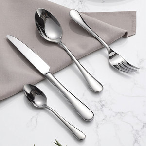 Cubiertos Clásicos de Acero Inoxidable 304, Cuchara, Tenedor y Cuchillo, Juego de Cubiertos para Hotel, Cubiertos Pesados para Bodas y Eventos - Product Image 6