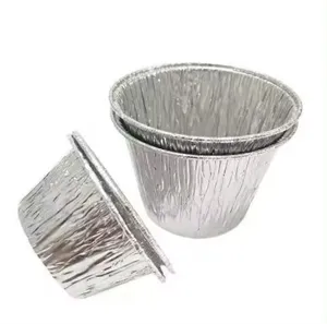 Round disposable aluminum foil household food grade aluminum foil egg tart cup