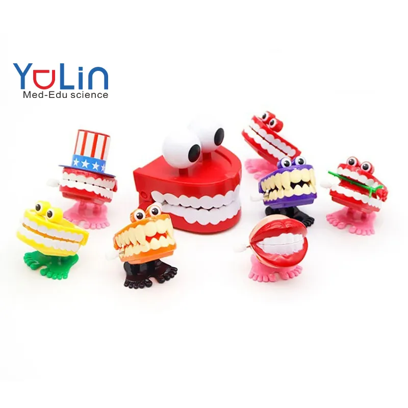 Zahns pielzeug springende Zähne Kinderspiel zeug Uhrwerk Spielzeug Zahns prung zähne springen Frosch Kindergarten Geschenke