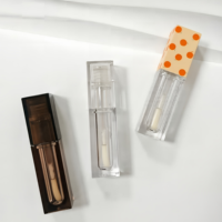 Contenants carrés en plastique de 6 ml pour huile à lèvres et gloss, avec grand applicateur, impression 3D, marque privée