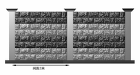 Moules en plastique Reazone pour clôture en pierre de béton préfabriquée pour cour et jardin, longueur 3 mètres, pour la construction en béton