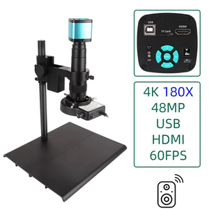 2024新品KRC 1X-180X単眼ビデオ顕微鏡4K 48MP Hd HDMI互換USB産業用デジタル記録測定カメラ - Product Image 2