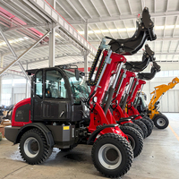 Chargeuse compacte sur pneus 4x4 articulée de 1,5T avec chargeur frontal télescopique et moteur CE EPA Euro 5