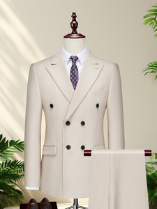 Di alta qualità professionale professionale da uomo doppiopetto classico britannico Business formale abito da uomo gentiluomo 2 pezzi - Product Image 6
