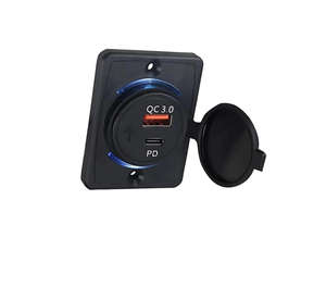 Chargeur de voiture universel 20W à double port USB QC 3.0 Type-C PD à charge rapide, ignifuge, certifié CE FCC, pour bateaux et bus marins - Product Image 1