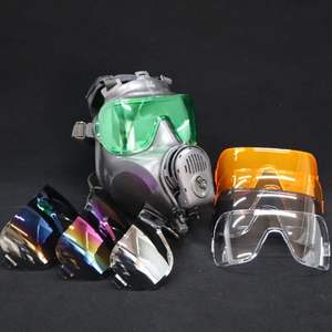 <span class=keywords><strong>Masque</strong></span> facial tactique intégral avec lentille épaissie, <span class=keywords><strong>masque</strong></span> à <span class=keywords><strong>gaz</strong></span> multifonctionnel, lentilles de sport d'extérieur tendance en polyester - Product Image 3