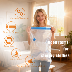 Bolsa de <span class=keywords><strong>Almacenamiento</strong></span> a Prueba de Polvo G-Vacuum con Diseño Hermético, Ecológica y de Gran Capacidad para Viajes y Uso Doméstico, Tamaño Compacto - Product Image 4