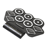 Usine de fabrication de tambours à rouleaux, vente en gros, MD862B, kit de batterie électronique à rouleaux, cadeau pour école de musique, batterie professionnelle avec MIDI, deux haut-parleurs