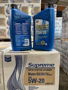 Huile moteur synthétique Chevron anti-usure SAE 5W-20 - Lubrifiant automobile - Bouteille de 1 litre (lot de 12) - Product Image 2