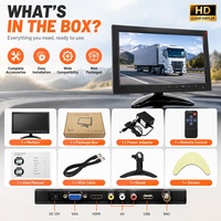 Écran d'affichage multimédia 10,1 pouces avec entrée vidéo multi-ports, lecteur audio, caméra de recul, moniteur pour camion lourd et camping-car