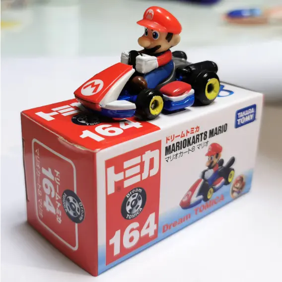Super-Mario karting car number 164 PVC Action Figures Model Toys car Racing car wholesale Collection Doll Decoration