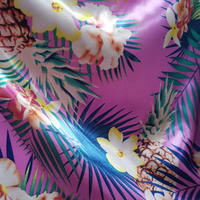Bon prix coloré conception personnalisée floral stretch polyester soie impression satin tissu