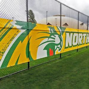 Telo di maglia Premium personalizzato per esterni stampato barricata copre maglia poliestere 100 parabrezza Scrim 8ft pubblicità recinzione maglia <span class=keywords><strong>Banner</strong></span> - Product Image 5