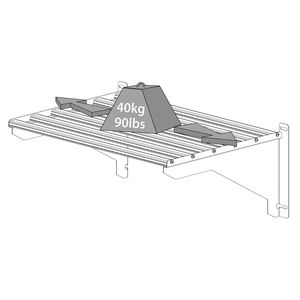 Étagère murale tubulaire en acier inoxydable robuste, étagère murale en acier inoxydable pour restaurant, cuisine commerciale - Product Image 3