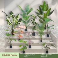 Plantes artificielles, arbre décoratif pour la maison, bonsaï, plantes en plastique, pots, aménagement paysager, plantes artificielles modernes, palmier d'intérieur