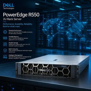 เซิร์ฟเวอร์แร็ค Enterprise สำหรับ PowerEdge R550 พร้อมโปรเซสเซอร์ Xeon Silver/Gold ดีไซน์ 2U สำหรับฐานข้อมูลและบริการเครือข่าย ซ็อกเก็ตคู่ รุ่นที่ 3 - Product Image 1