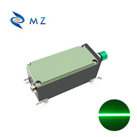 Module laser vert industriel à longue durée de vie, haute puissance, haute luminosité, mise au point réglable, 520 nm, 1300 mW, 1,3 W, 12-24 V, 110 degrés
