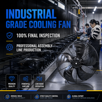 Ventilador Axial Industrial de 20 Pulgadas, Ventilación Controlada por Aplicación, Negro