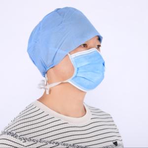 AOYA masker tali pengikat kepala bernapas non-tenun tiga lapis sekali pakai biru berkualitas tinggi Safety keamanan dipertebal - Product Image 3