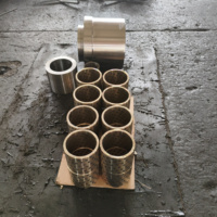 Coussinet coulissant en bronze autolubrifiant JDB à base de cuivre avec manchon en graphite intégré, à alésage rond, haute température 280°C, pour machines