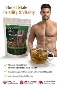 Thé Herbal Premium pour la Fertilité Masculine avec Ginseng et Cinq Trésors Biologiques, Non Irritant, Soutien Rénal et Énergétique, Emballage en Vrac - Product Image 5
