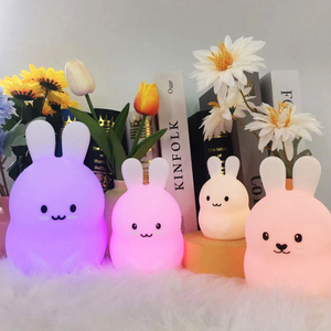 Led Pat Night <strong>Light</strong> Bunny <strong>Rabbit</strong> Silicone Baby Nursery Lamp Breathing Creative Night <strong>Light</strong> for Living Room Bedroom Decor - Product Image 6