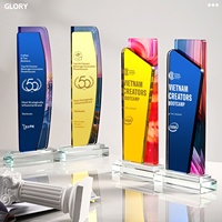Conjunto de Trofeo de Cristal Espejo Futurista 2025 y Medalla Premium |   Premios Corporativos Personalizados para Campeones de Innovación Tecnológica
