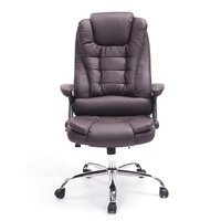 Meilleur fauteuil de bureau de direction en cuir PVC gris de qualité supérieure, classe 3, avec vérin à gaz, parfait pour le bureau à domicile, le télétravail
