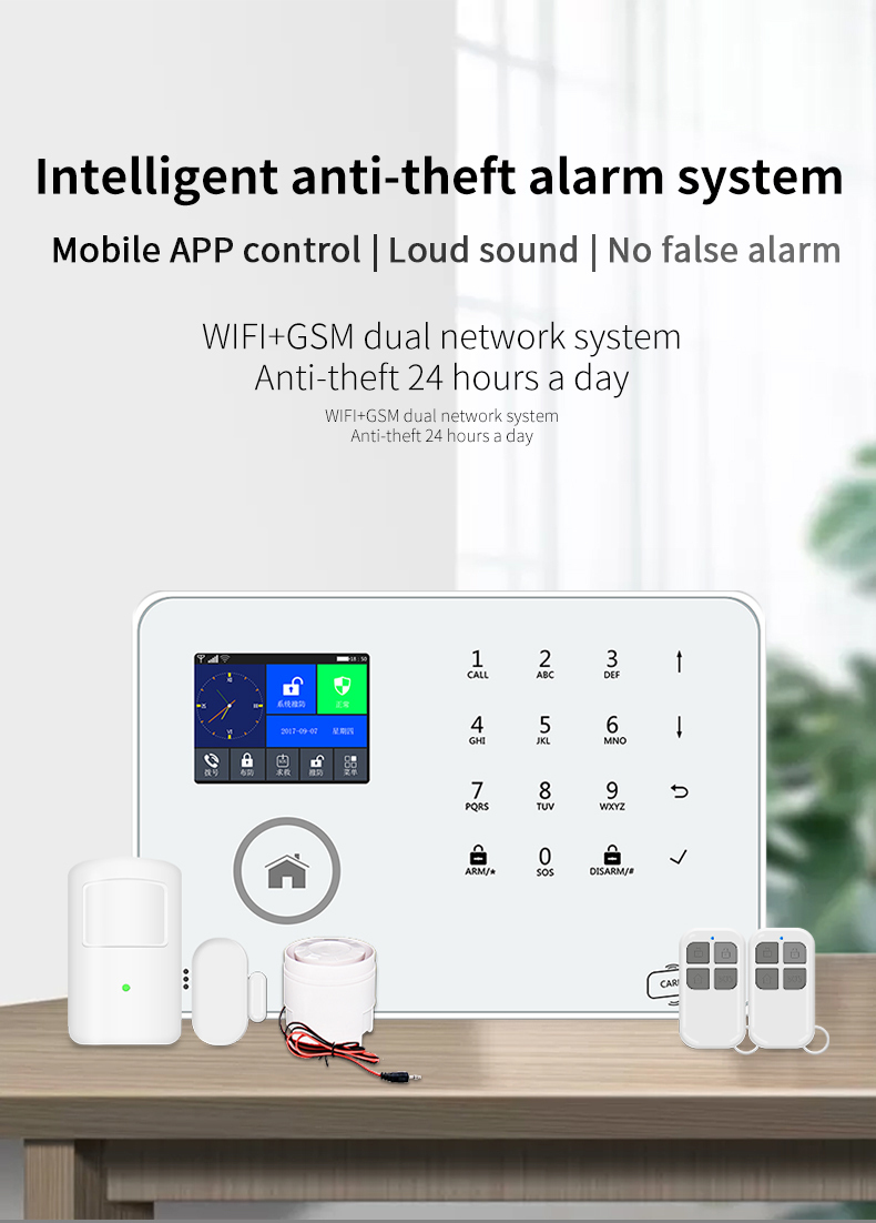 OEM WiFi 4G LTE Home Security Alarm Systems Wireless Burglar Tuya Smart Dual Network Anti-theft Safety Button Alarm Systems · image 4
