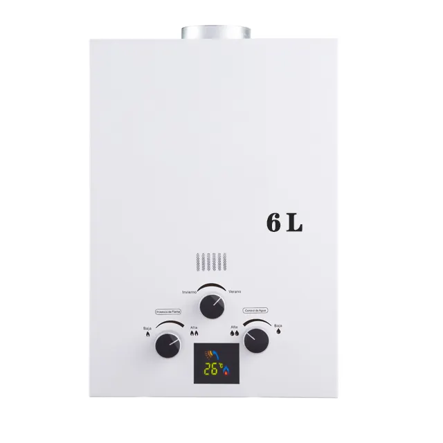 6L פרופאן מיידית Tankless גז מחממי מים מקלחת דוד מים