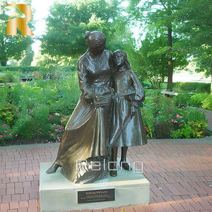 Estatua de Bronce de Tamaño Real de Maestro y Niños RELONG, Diseño Personalizado para Parque al Aire Libre - Product Image 3