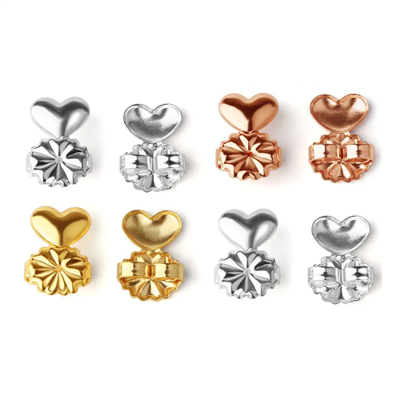 Magic Bax Sterling Silver 925 Jewellery Butterfly Earring Safety Lifters Backs Support Heart Hypoallergenic Fits Post Earrings