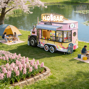 High Visual Appeal Food Cart Vivid Tone Stall Cart draw attention from passing pedestrians - Product Image 1