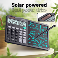 Calculatrice graphique de base HX Custom Smart, calculatrice scientifique, calculatrice à 12 chiffres avec bloc-notes, alimentée par énergie solaire